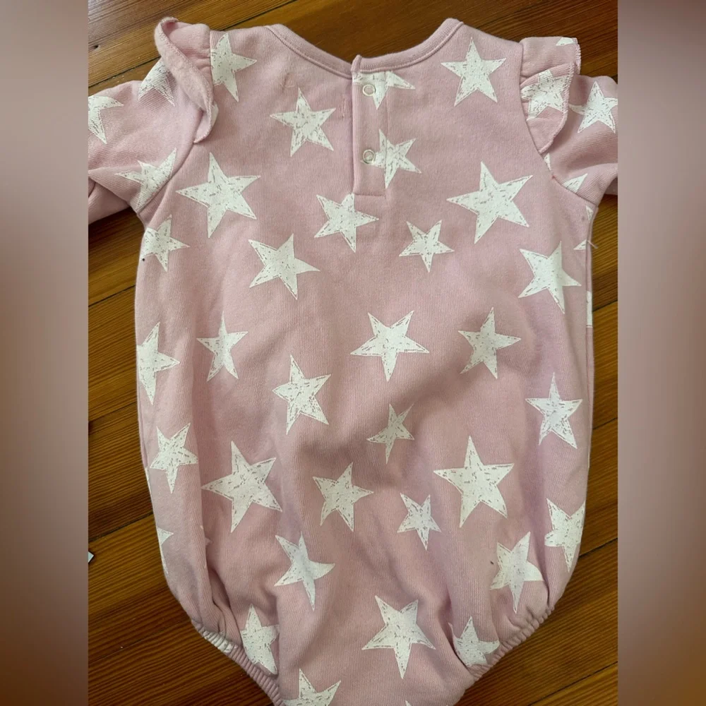 NWT Grayson Collective Sweatshirt Bodysuit with Sleeve Ruffles baby size 3-6 M - Picture 8 of 8